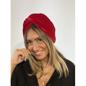 Turban Velours Rouge -...