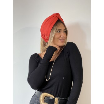 Turban Nubuck Rouge   -...