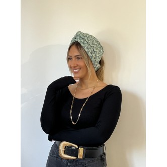 Turban Maille Bleu - Lidental