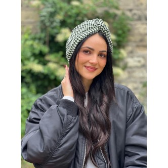 Turban Vichy Noir et Blanc...