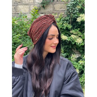 Turban Bordeau Métallisé -...