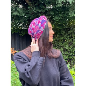 Turban Imprimé Fuchsia &...