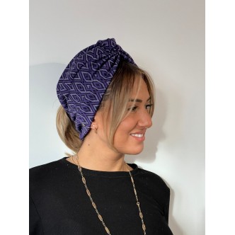 Turban Violet à Motifs...