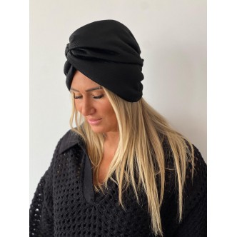 Turban noir uni - Lidental
