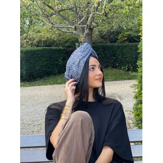 Turban Bleu Tweed - Lidental