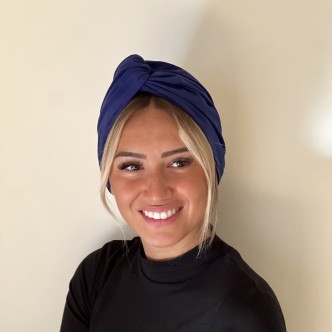 Turban Daim Bleu - Lidental