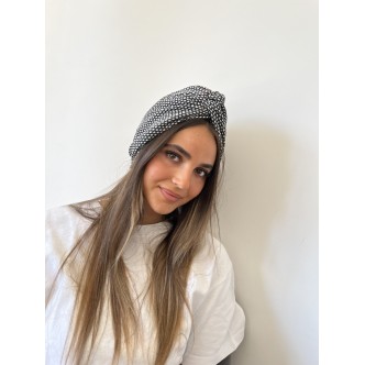 Turban Noir et Blanc -...
